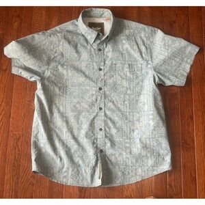 Howler Brothers Shirt Mens Medium Button Down Blue  Fishing Casual